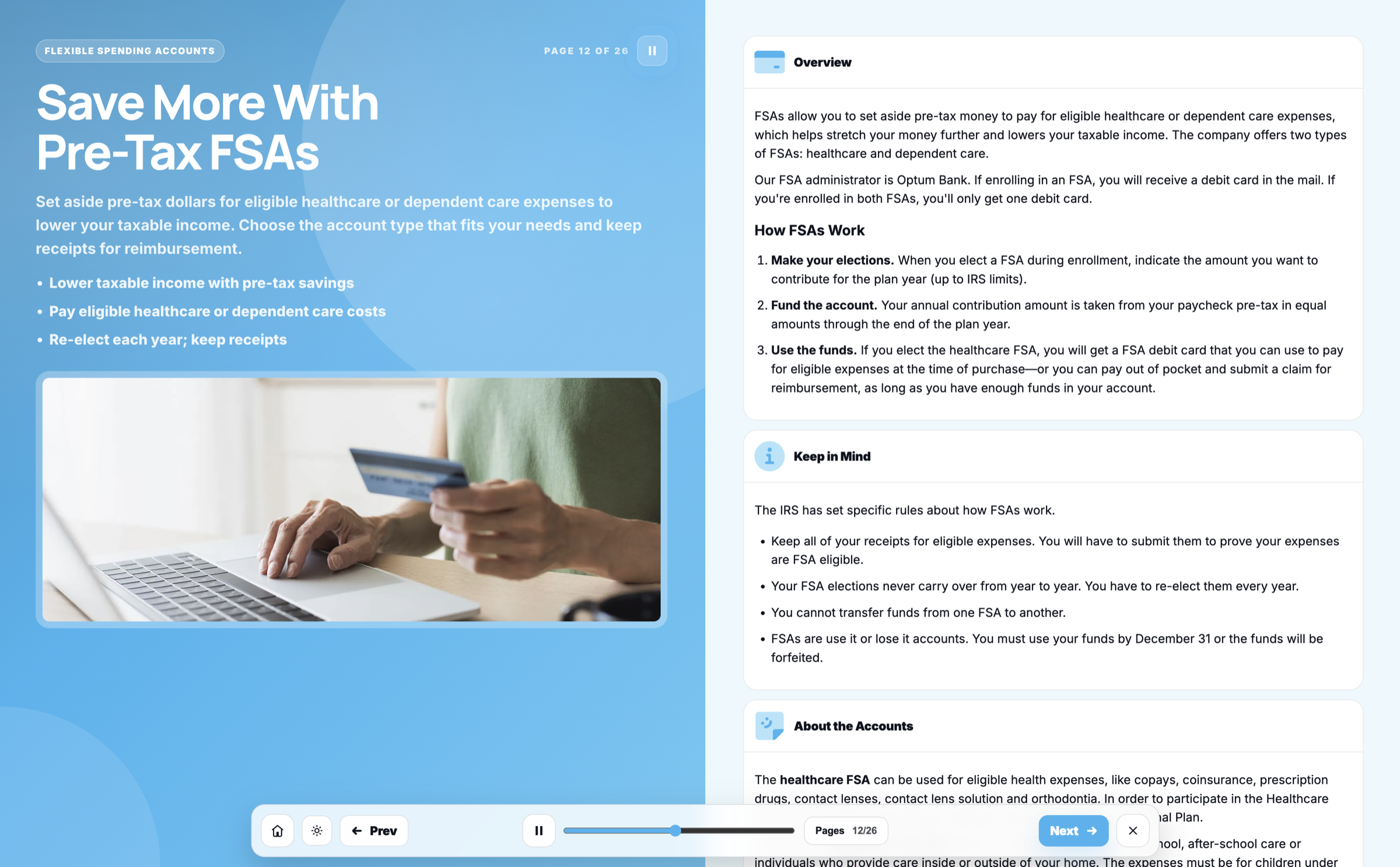 Benefit Keep guided tour screenshot